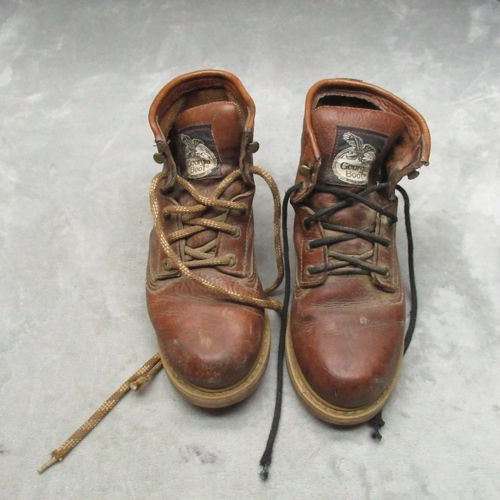 Georgia Mens 7.5M Work Boots Brown 6